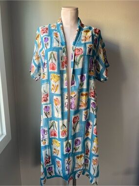 Vintage Deadstock Sterling Styles
Turquoise Blue Kimono